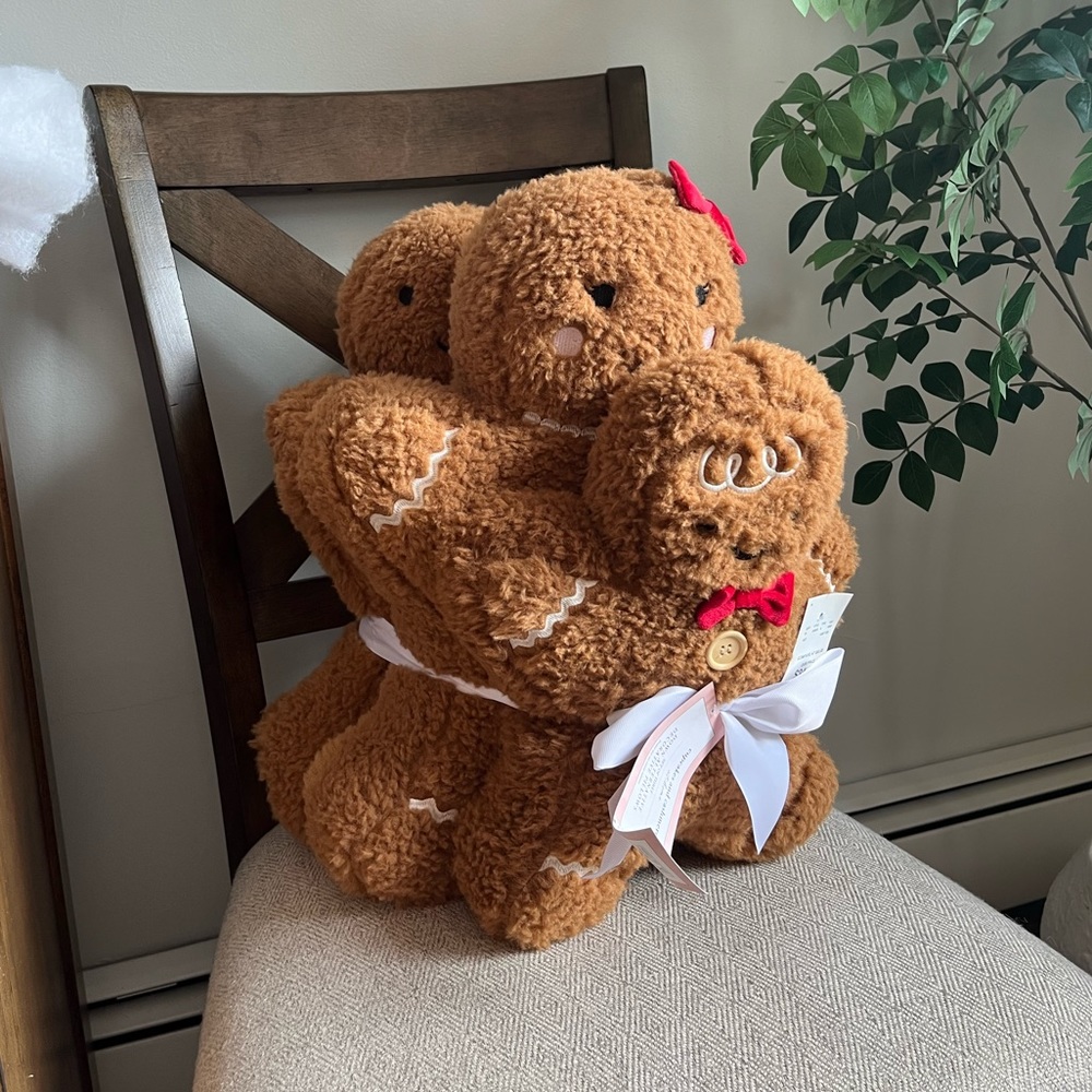 Cupcakes and Cashmere Gingerbread Family Pillow Set